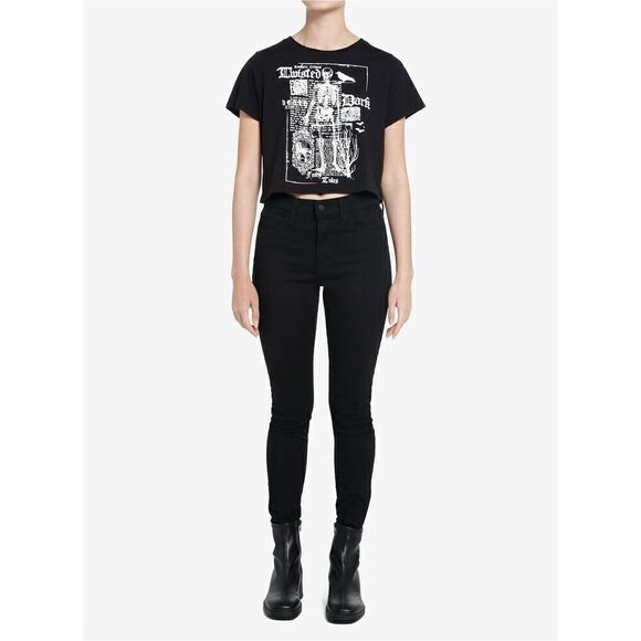 Thorn & Fable Skeleton Dark Story Girls Crop T-Shirt (Med) - Picture 7 of 7